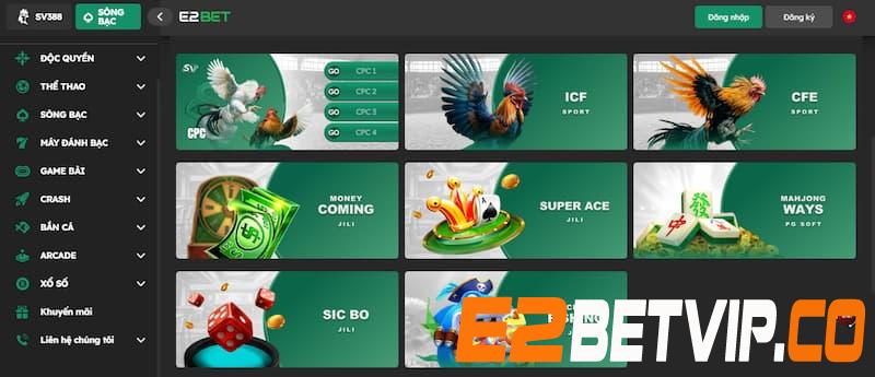 Các sản phẩm, dịch vụ nổi bật tại E2betvip